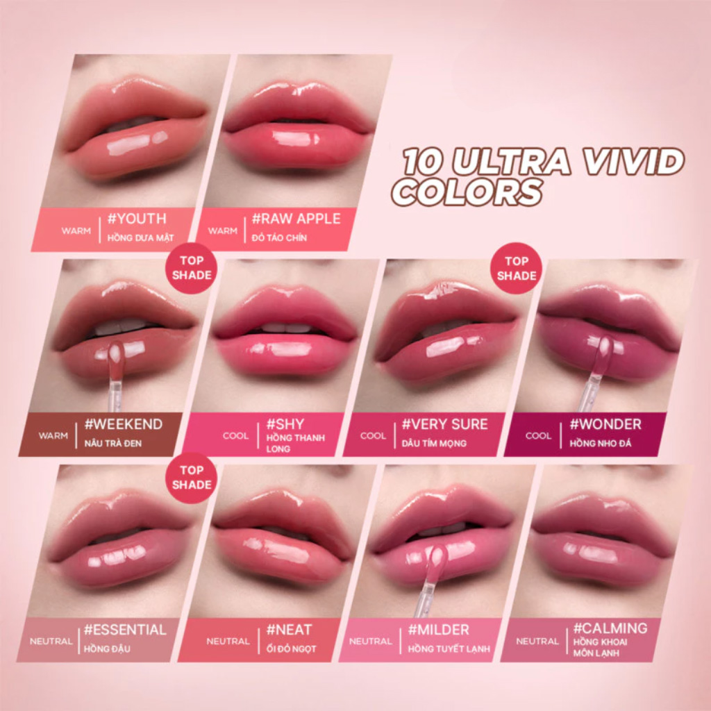 Son Bóng Dạng Gel 3CE Drop Glow Gel 4g phù hợp sử dụng cho phong cách trang điểm tự nhiên Son Bóng Dạng Gel 3CE Drop Glow Gel 4g - 2