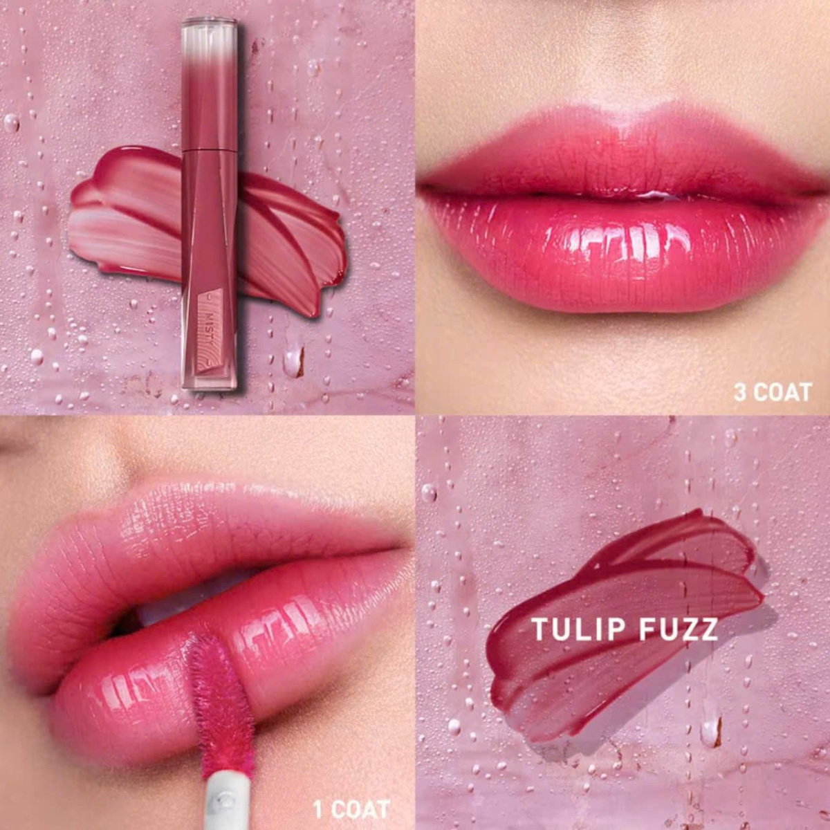 Son Bóng 3CE Misty Lip Bare 4.6g .#06 Tulip Fuzz - Hình ảnh chính thức