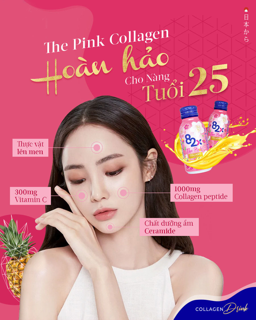 Mua ngay 82X, Thực Phẩm Bảo Vệ Sức Khoẻ 82X The Pink Collagen 100ml x 10  chai với khuyến mãi đặc biệt | Watsons Việt Nam