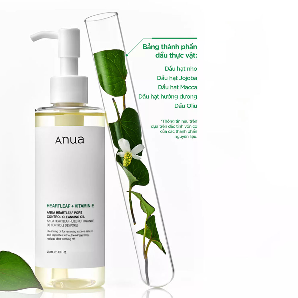 Dầu Tẩy Trang Diếp Cá Anua Heartleaf Pore Control Cleansing Oil 200ml phù hợp sử dụng cho da nhạy cảm, da dầu. Dầu Tẩy Trang Diếp Cá Anua Heartleaf Pore Control Cleansing Oil 200ml