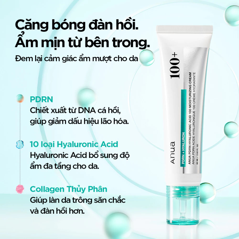 Anua PDRN Hyaluronic Acid 100 Moisturizing Cream 60ml