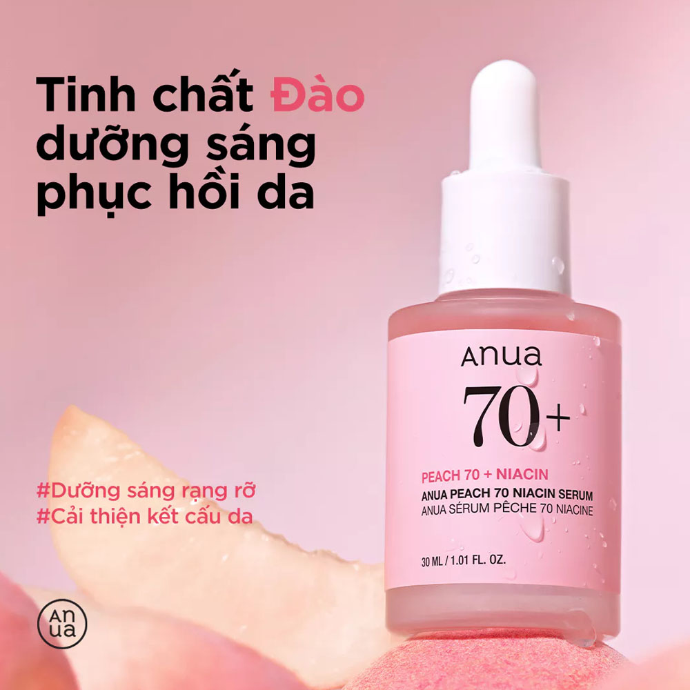 Tinh Chất Dưỡng Sáng Phục Hồi Anua Peach 70 Niacin Serum 30ml