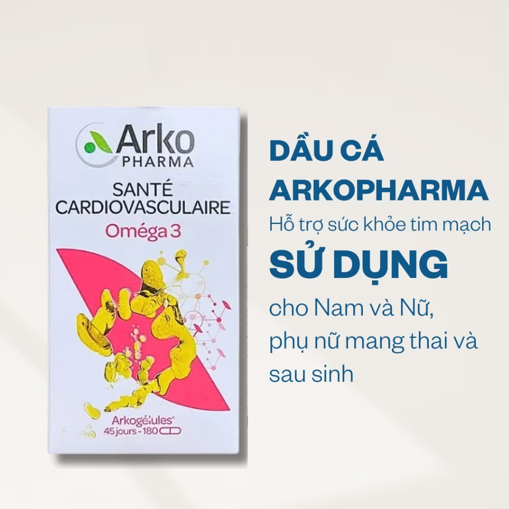 Thực Phẩm Bảo Vệ Sức Khỏe Viên Uống Bổ Sung Omega 3 Arkopharma Arkogelules Omega 3 180 Viên - 2