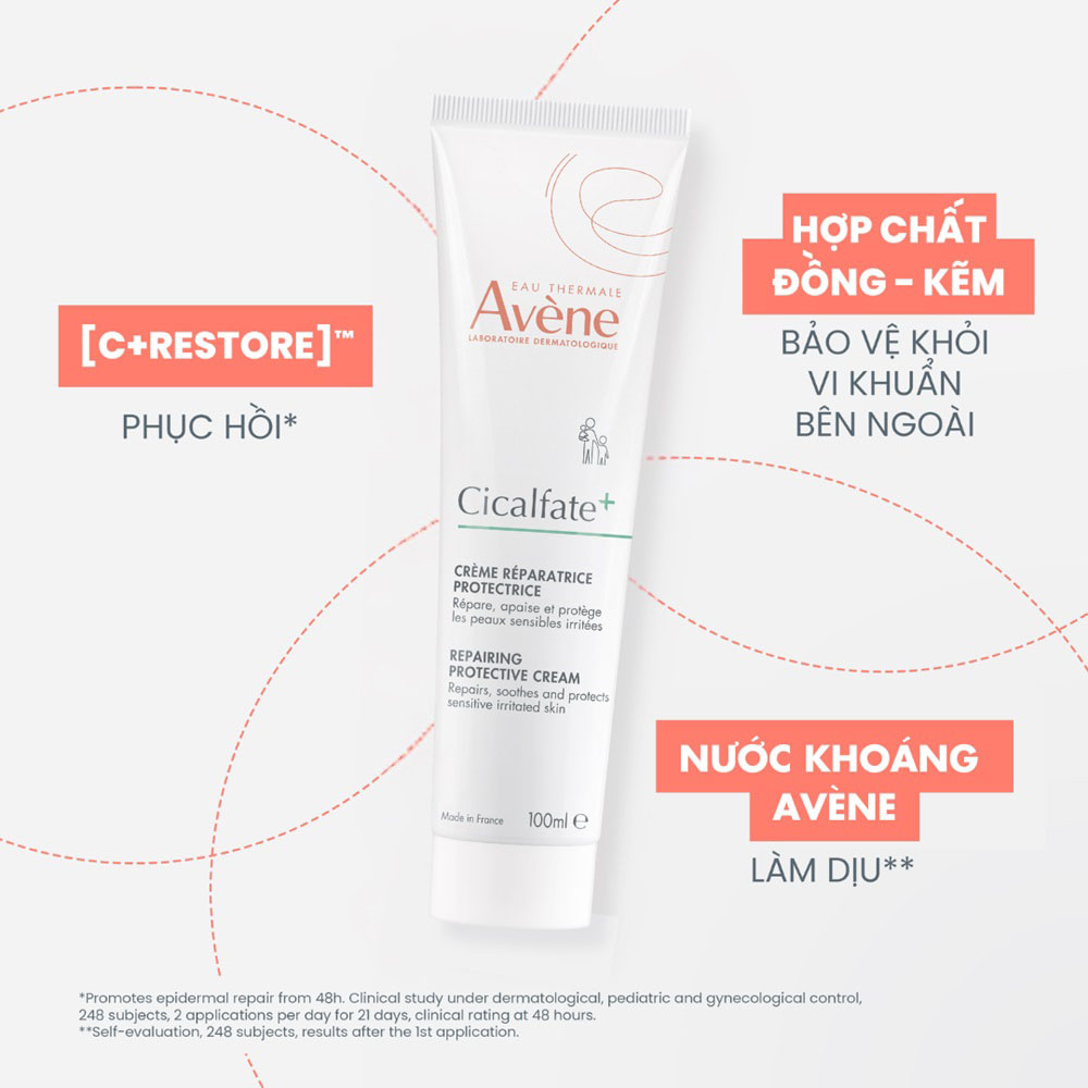 Kem Dưỡng Avene Phục Hồi Da Cicalfate+ Repairing Protective Cream 40ml