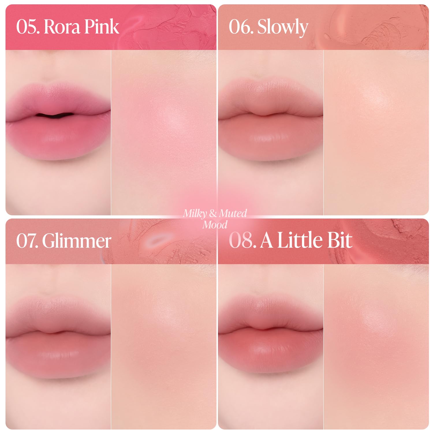 Lips and blush B. By Banila Romantic Blush Lip & Cheek 3.7g .#05 Rora Pink