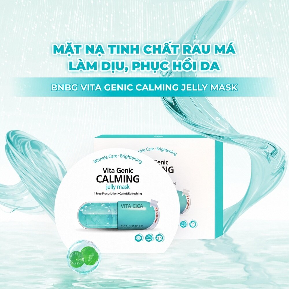 Hộp Mặt Nạ BNBG Vita Genic Calming Jelly Mask 30ml x 10pcs - cấp ẩm, làm dịu da, hỗ trợ phục hồi da Hộp Mặt Nạ BNBG Vita Genic Calming Jelly Mask 30ml x 10pcs