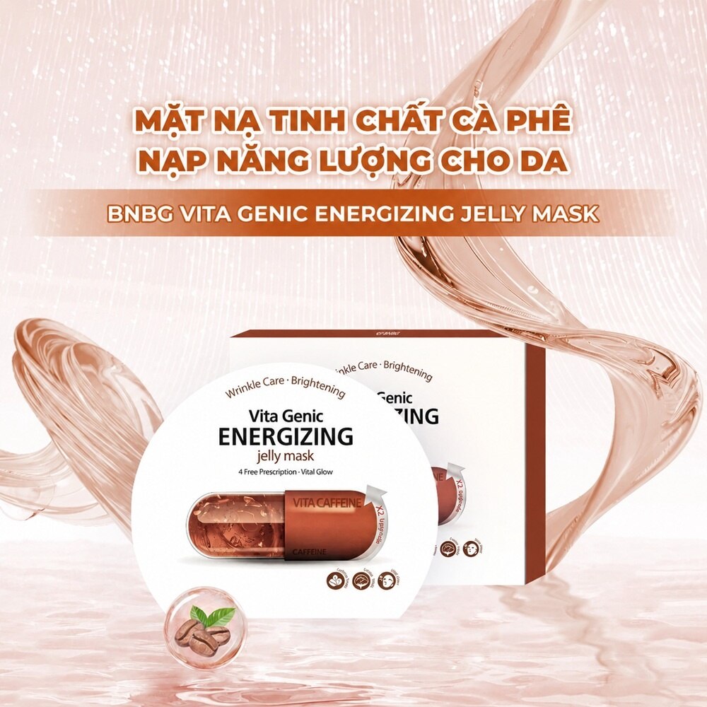 Hộp Mặt Nạ BNBG Vita Genic Energizing Jelly Mask 30ml x 10pcs - cấp ẩm, làm dịu da, làm mềm, mịn da Hộp Mặt Nạ BNBG Vita Genic Energizing Jelly Mask 30ml x 10pcs