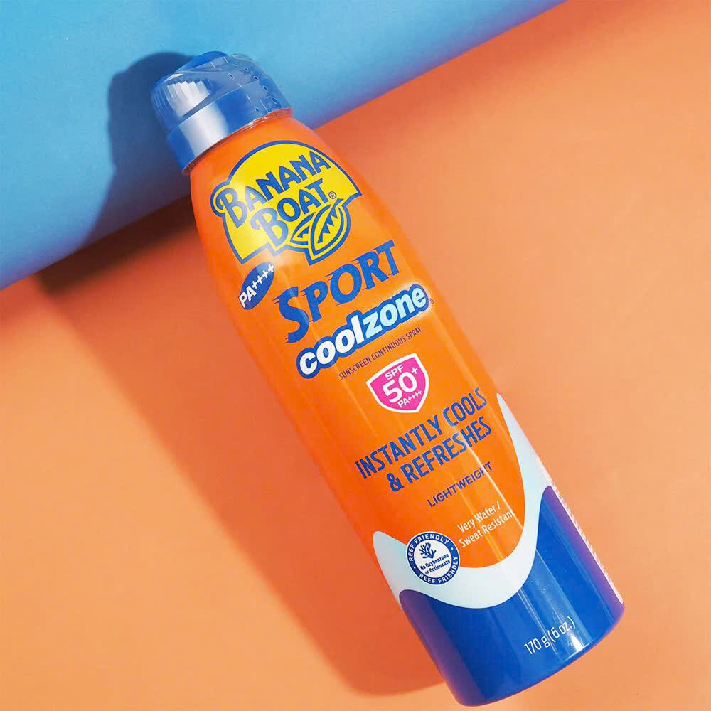 Banana Boat CoolZone SPF50 sunscreen spray