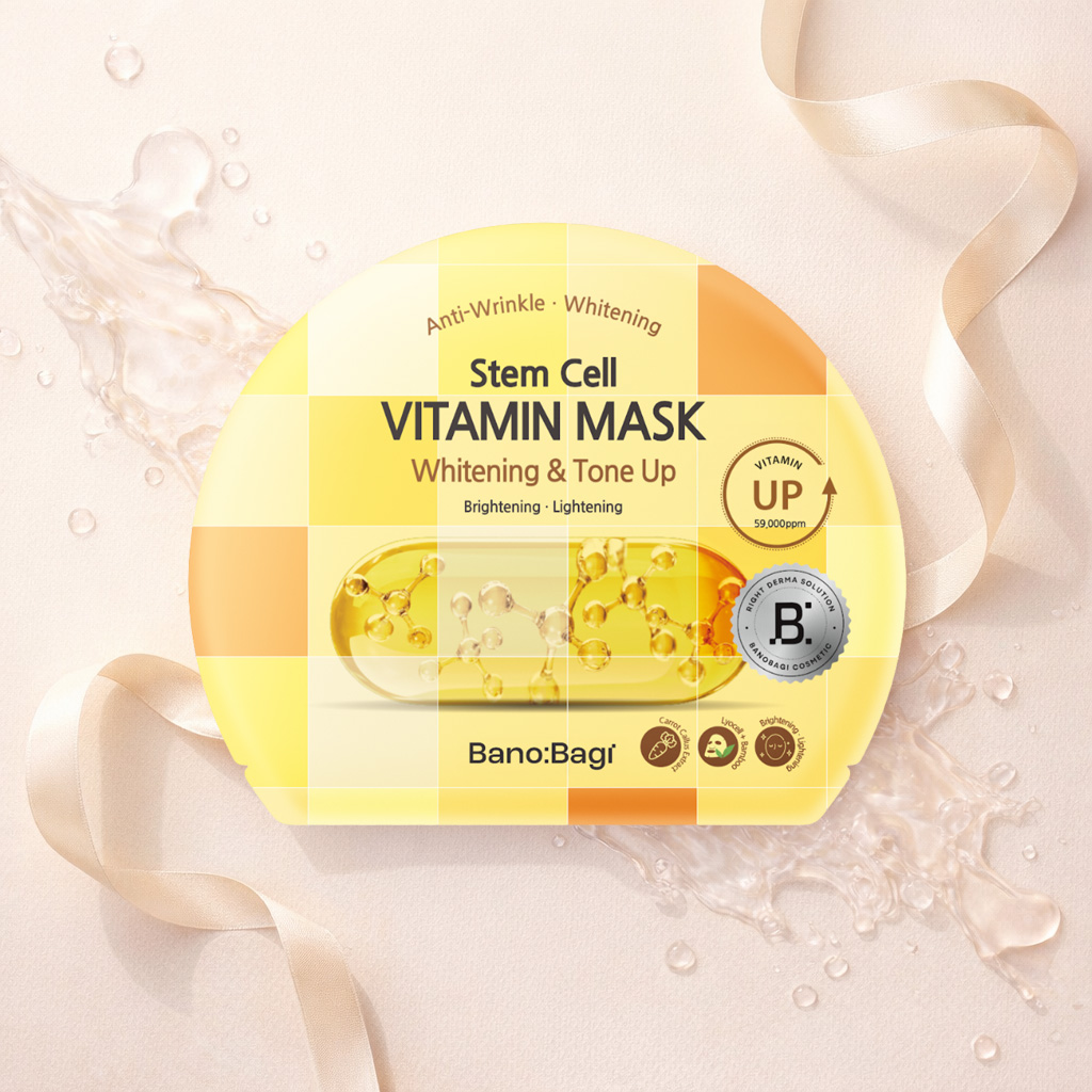 Mặt Nạ Banobagi Stem Cell Vitamin Mask Whitening & Tone-Up 30g - 1