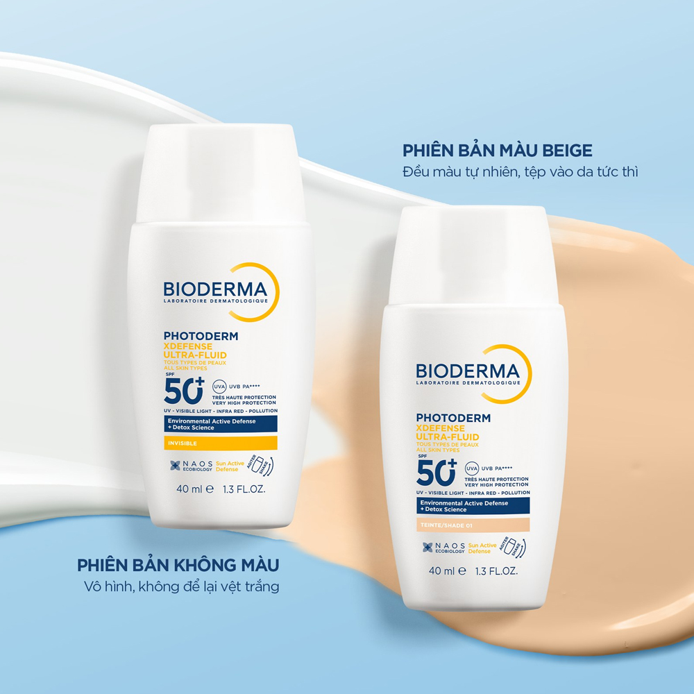 Sữa Chống Nắng Bioderma Photoderm Xdefense Ultra-Fluid SPF50+ PA++++ 40ml .#Teinte 01 - Hình ảnh chính thức