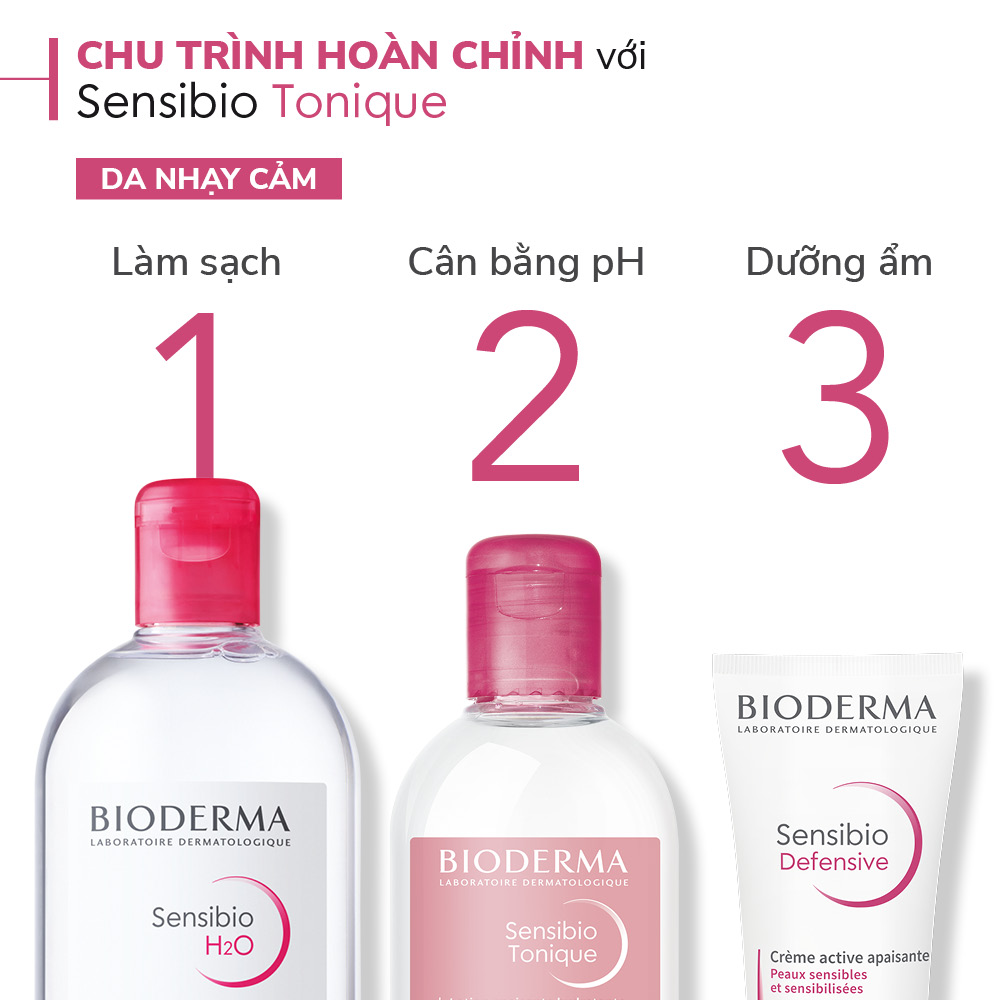 Nước Cân Bằng Dưỡng Ẩm Dành Cho Da Nhạy Cảm Bioderma Sensibio 250ml - 2