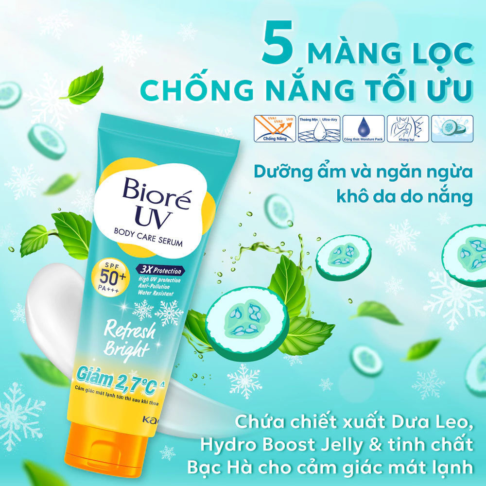 Biore UV Anti-Pollution Body Care Serum Refresh Bright SPF50+ PA+++