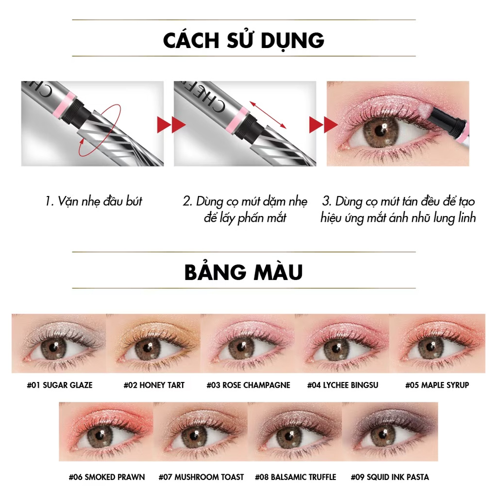 Phấn Mắt Browit Chef Eyeshadow Dip 1.5g .#04 Lychee Bingsu
