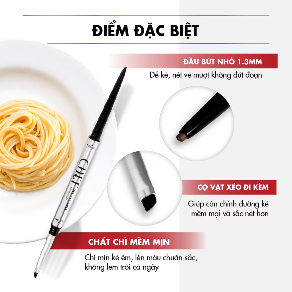 Chì Kẻ Mắt Browit Chef Gel Eyeliner 0.06g .#02 Truffle Soup