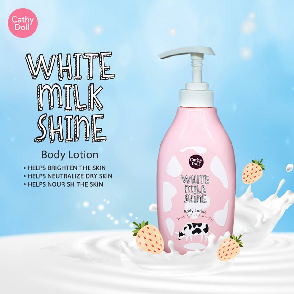 Cathy Doll Body Lotion 450ml White Milk Shine