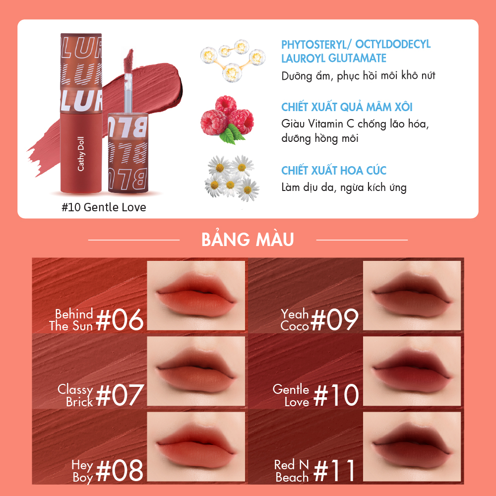 Mua Ngay Cathy Doll Son Kem L Cathy Doll Air Relax Lip Blur G Gentle Love V I Khuy N