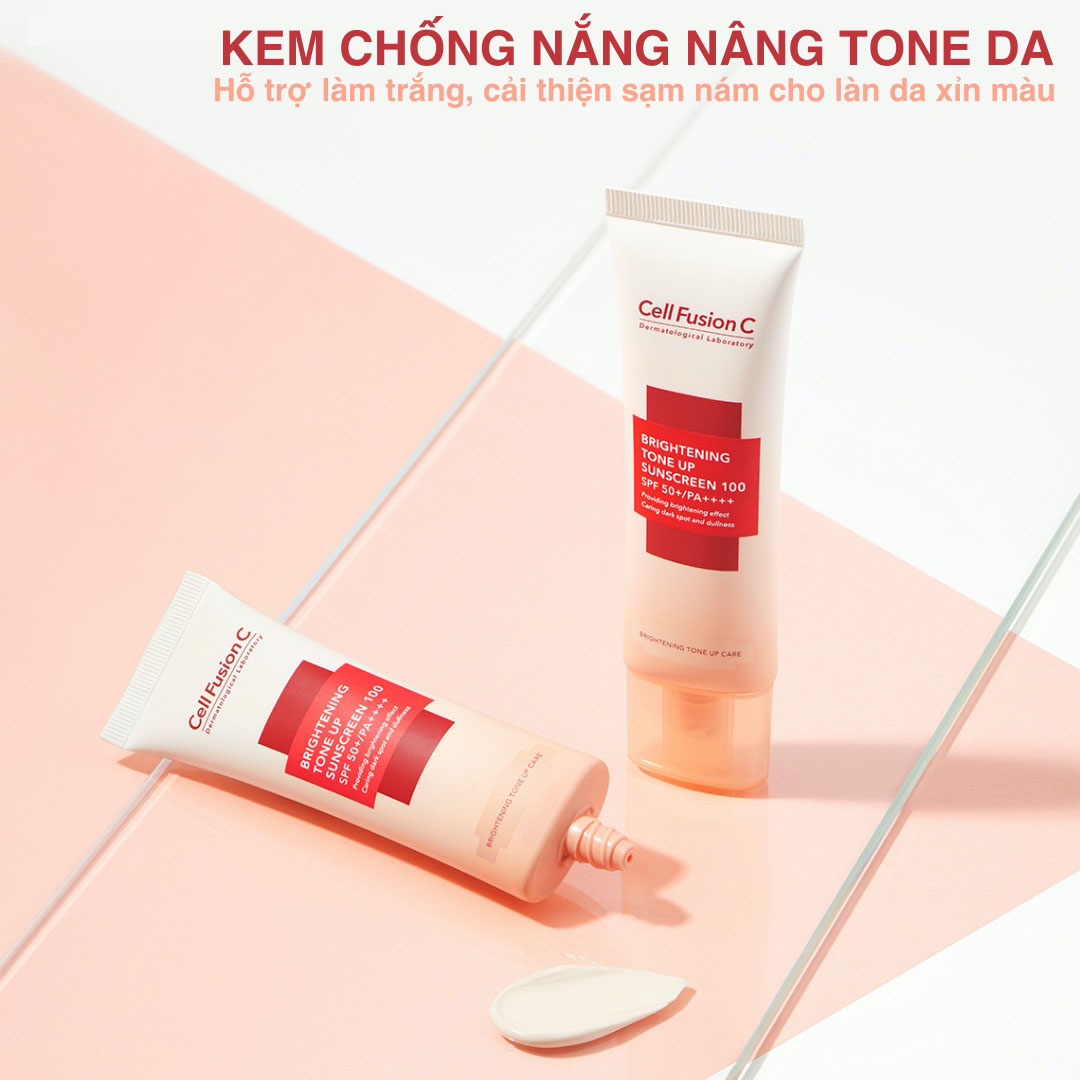 Kem Chống Nắng Bật Tông Cell Fusion C Brightening Tone Up Sunscreen 100 SPF50+/PA++++ 35ml