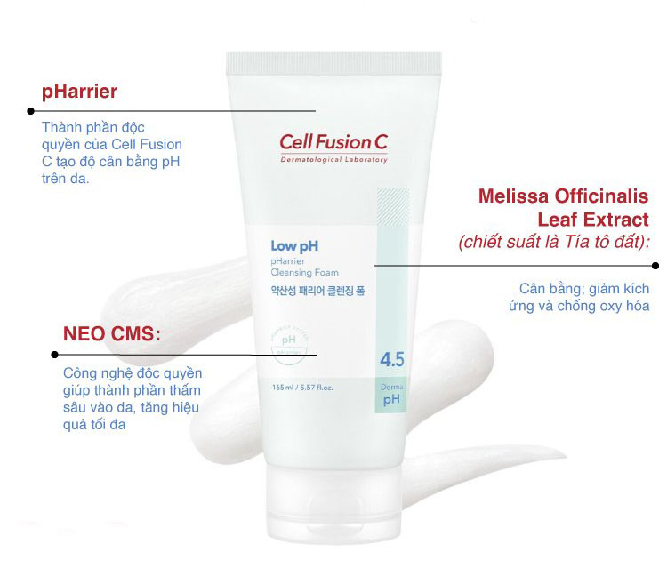 Cell Fusion C Low pH pHarrier Cleansing Foam 165ml