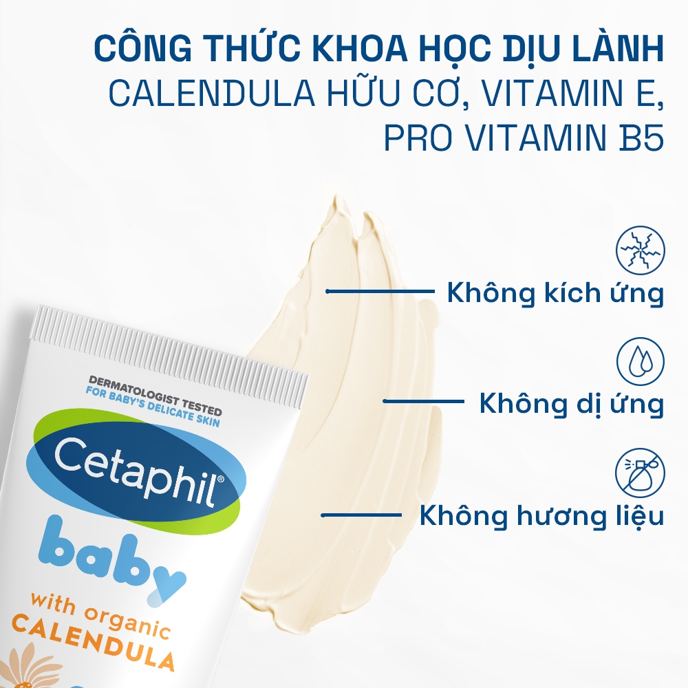 Kem chống hăm tã dịu lành Cetaphil Baby Diaper Cream 70G - 2