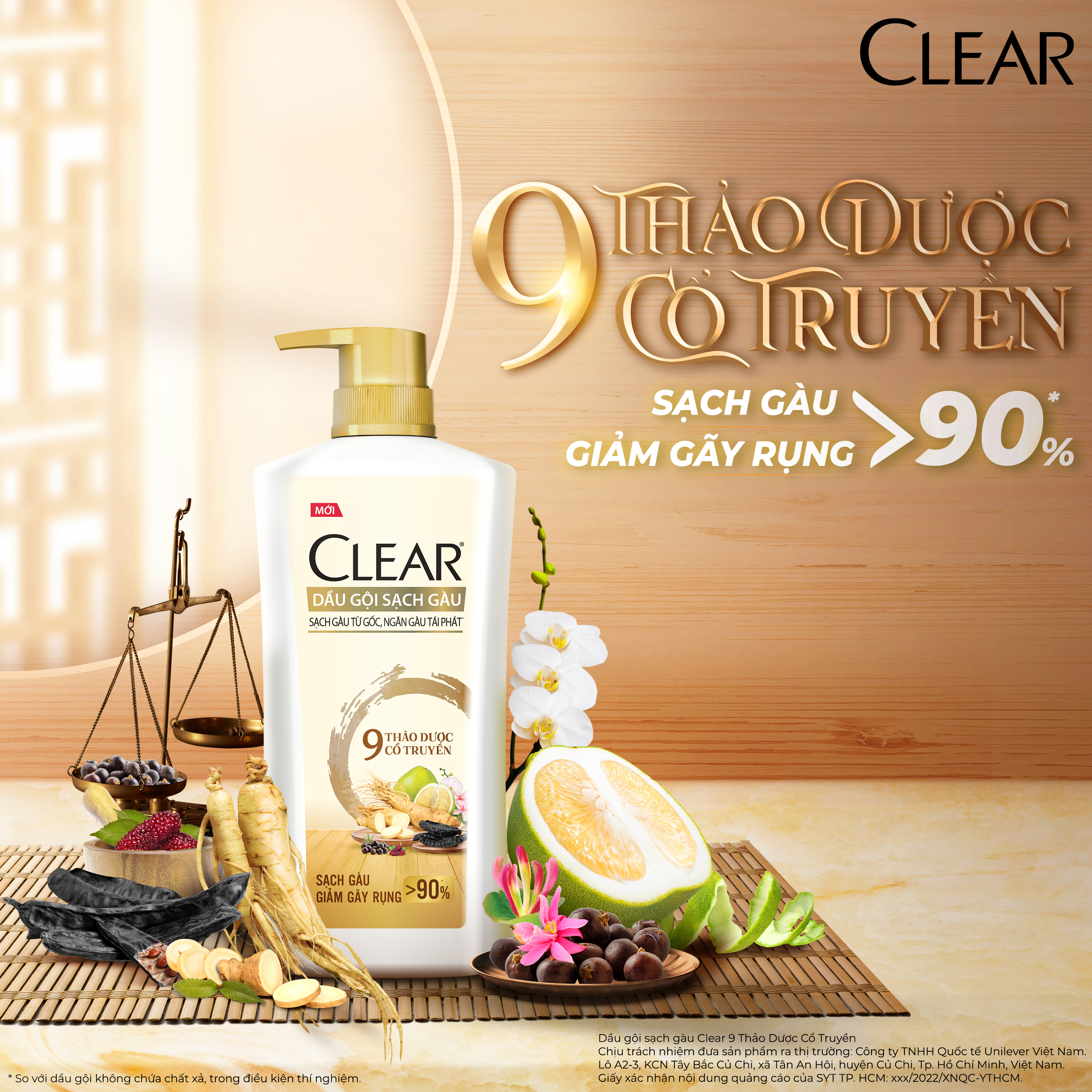 Clear 9 Traditional Herbal Shampoo 630g (612ml)