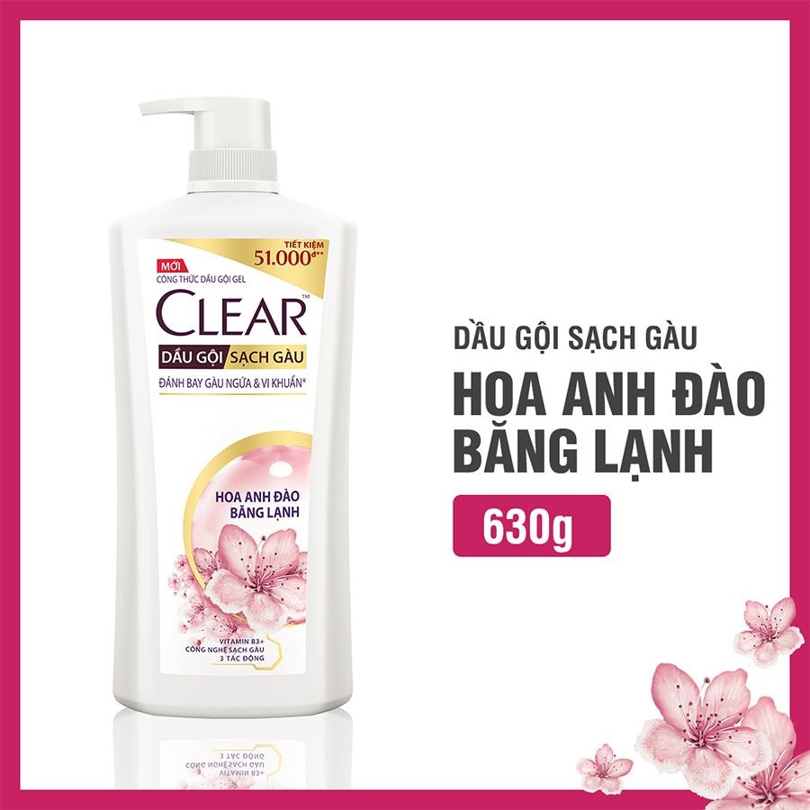 Clear Cherry Blossom Shampoo 630g (612ml)