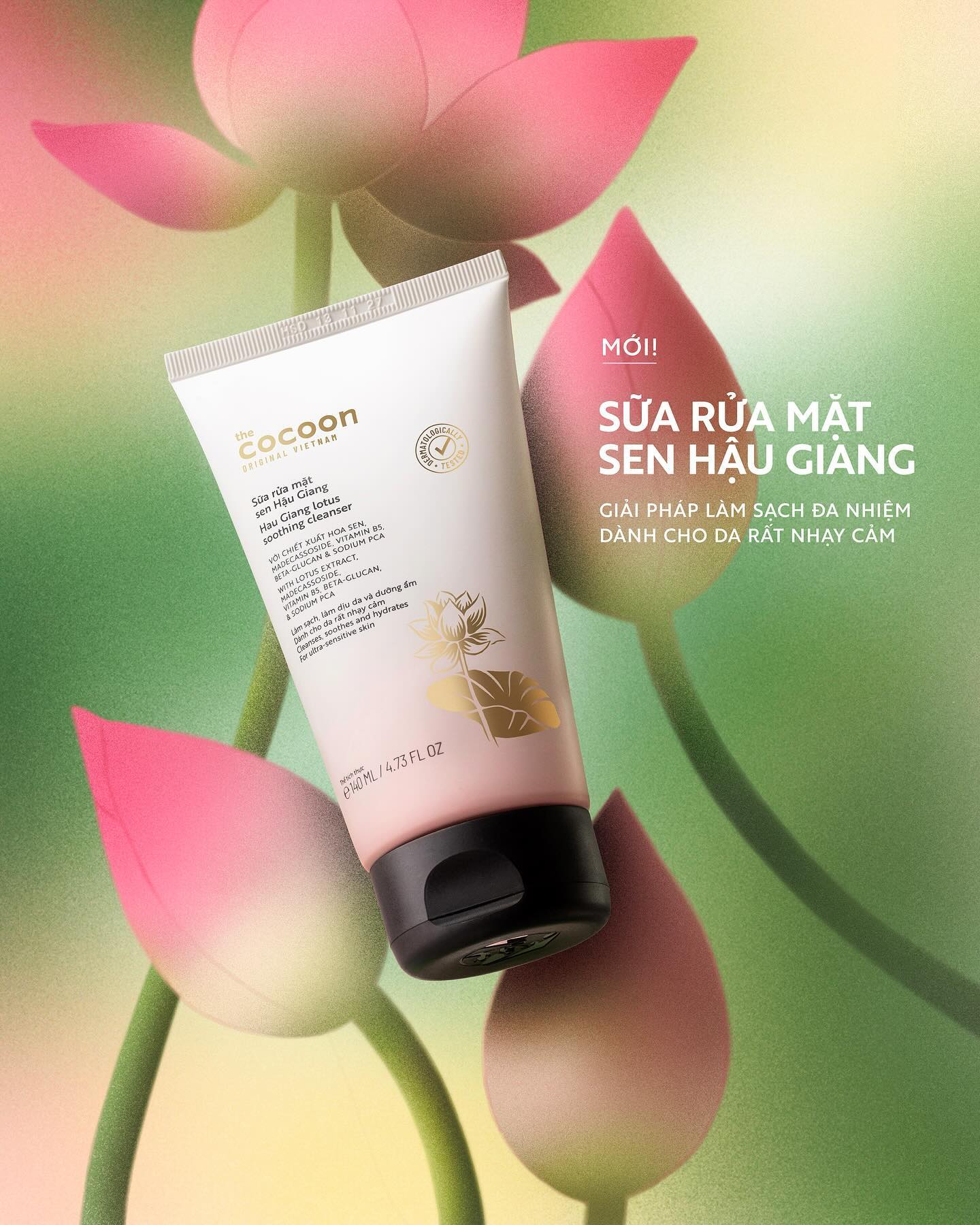Sữa Rửa Mặt Cocoon Sen Hậu Giang 140ml - 1