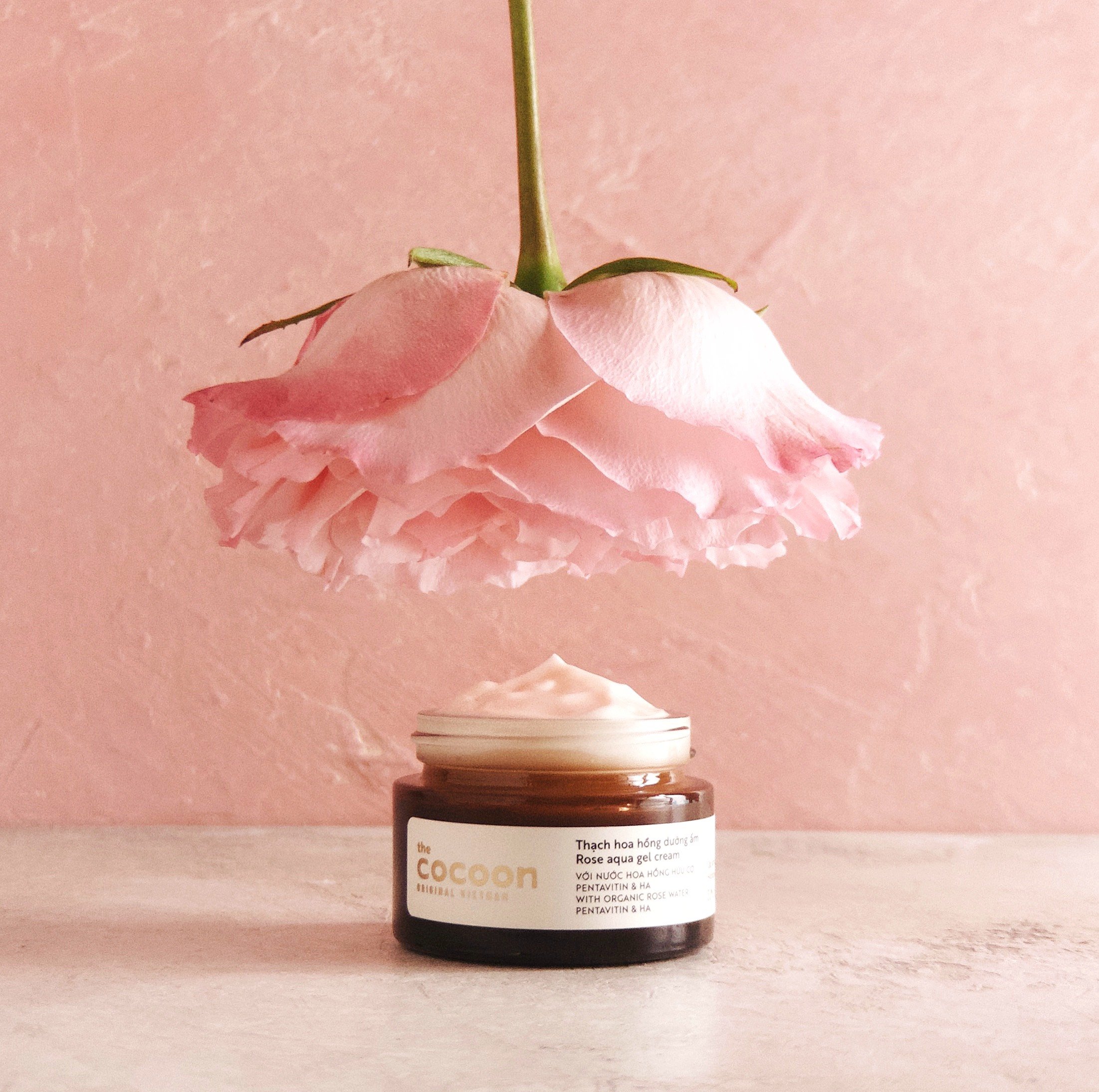 Thạch Hoa Hồng Cocoon Rose Aqua Gel Cream Hydrate & Nourish Skin Cấp Ẩm Dưỡng Da 100% Thuần Chay 30ml - 2
