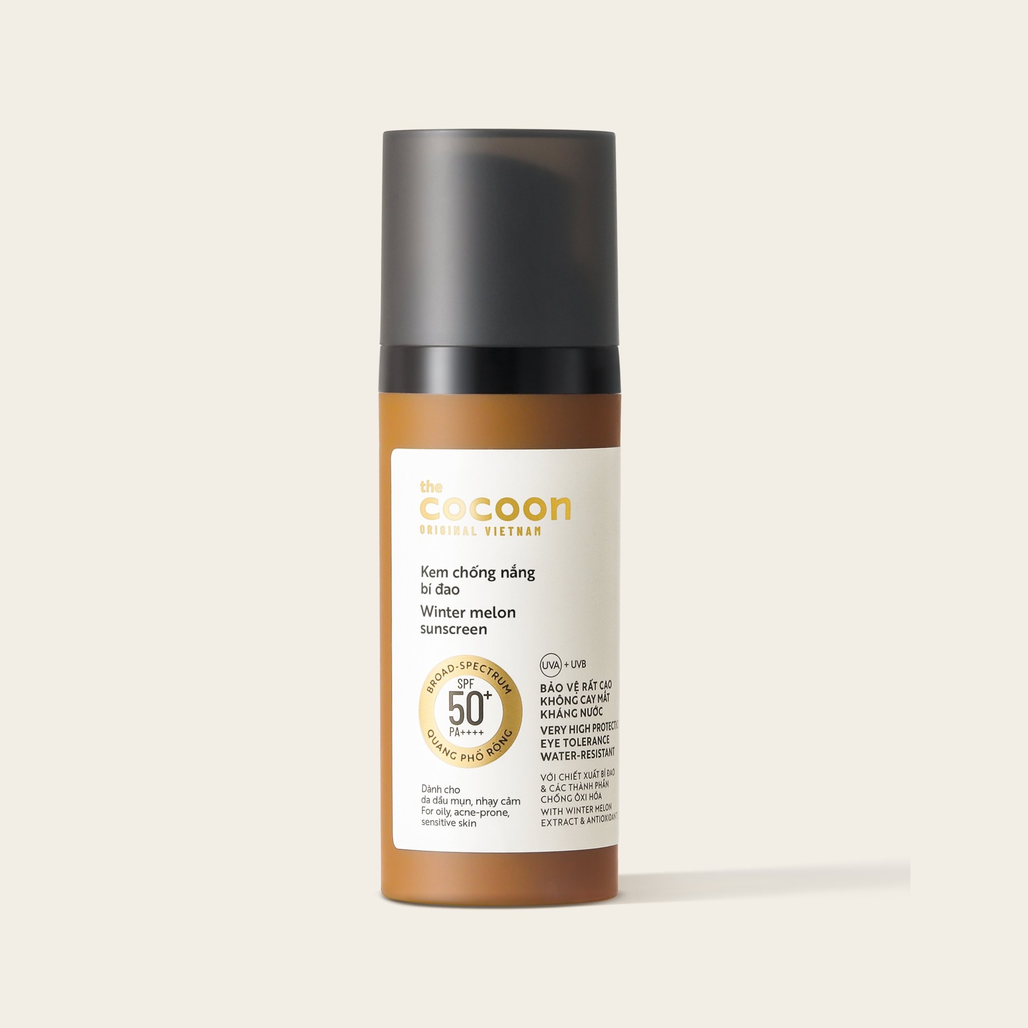 COCOON, Kem Chống Nắng Bí Đao Cocoon Winter Melon Sunscreen SPF 50+ PA++++  50ml | Watsons Vietnam