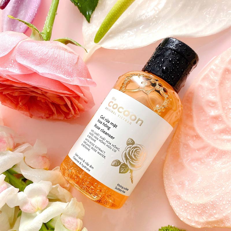 Gel Rửa Mặt Cocoon Rose Cleanser Hoa Hồng