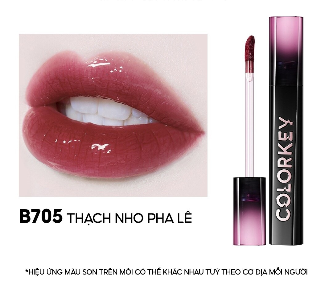 Son Bóng Colorkey Airy Lip Mirror Series 2.5g .#B705 Thạch Nho Pha Lê - Hình ảnh chính thức