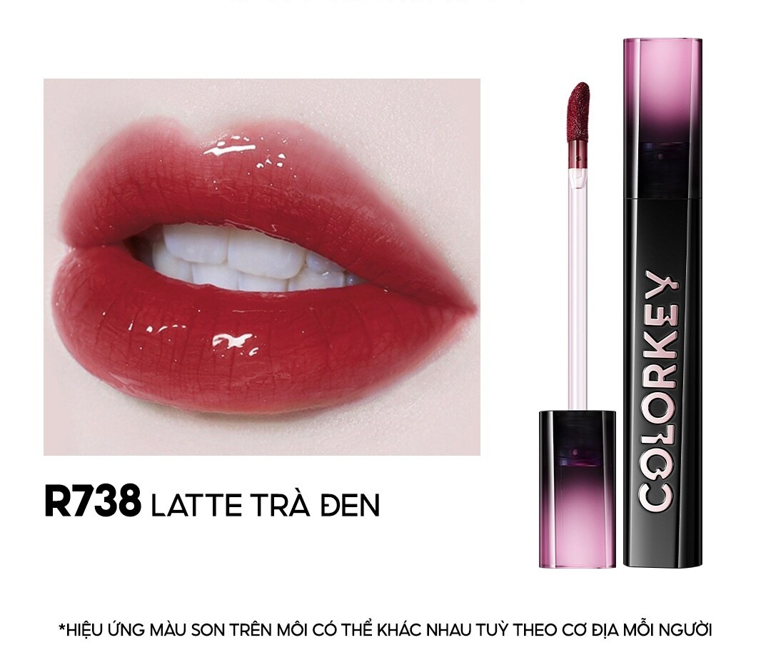 Son Bóng Colorkey Airy Lip Mirror Series 2.5g .#R738 Latte Trà Đen Son Bóng Colorkey Airy Lip Mirror Series 2.5g .#R738 Latte Trà Đen - Hình ảnh chính thức