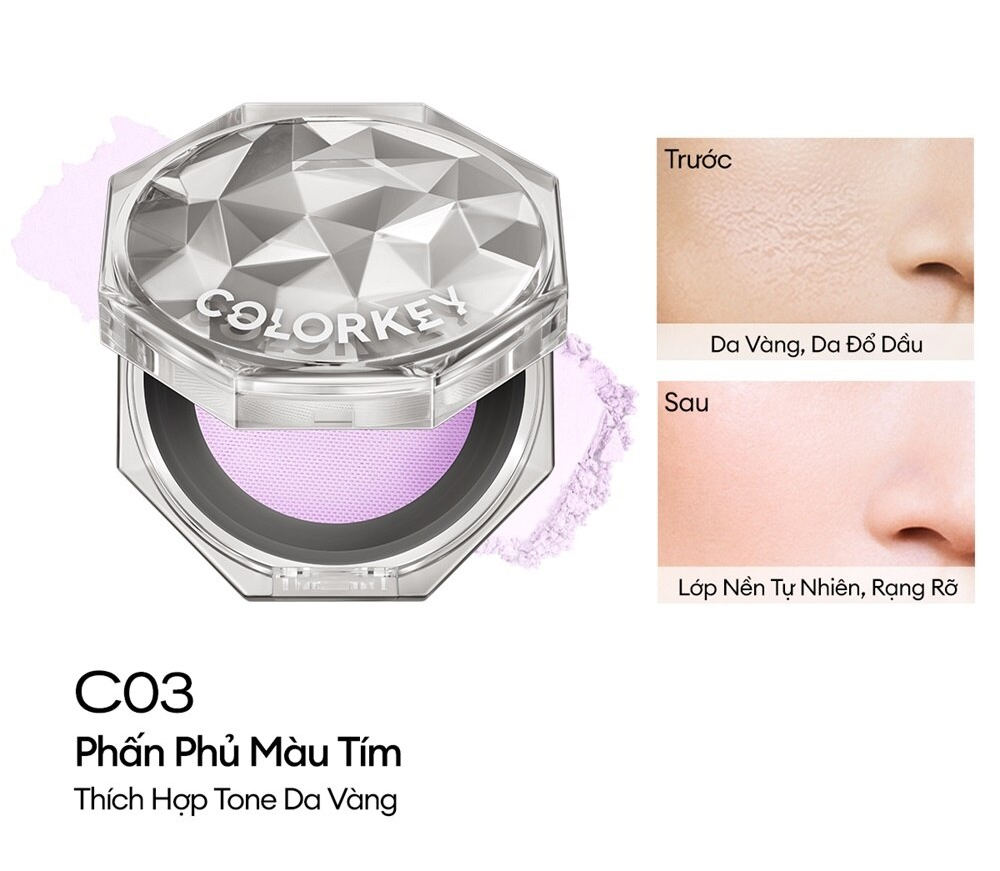 Phấn Phủ Dạng Bột Colorkey Lasting Naturally-Occurring Loose Powder 8g .#C03 - Hình ảnh chính thức