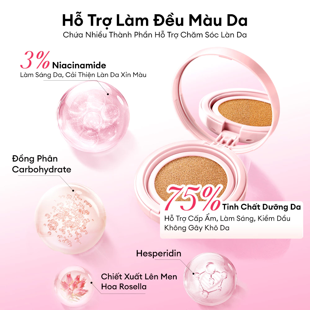 Phấn Nước Chống Nắng Colorkey Brightening Cushion Cream SPF50+PA++++ 11g .#W2 - Hình ảnh chính thức