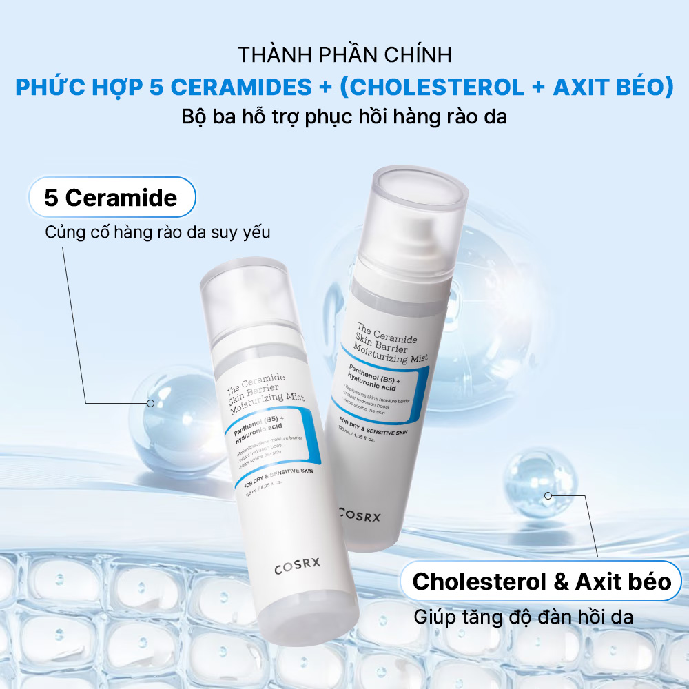 Xịt Dưỡng Ẩm Cosrx The Ceramide Skin Barrier Moisturizing Mist 120ml