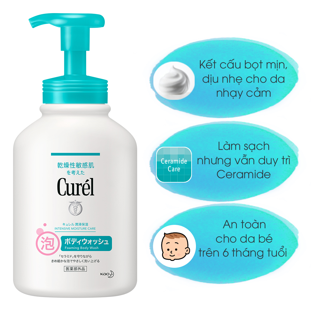 Buy CURÉL, Curél Intensive Moisture Care Foaming Body Wash 480ml with ...