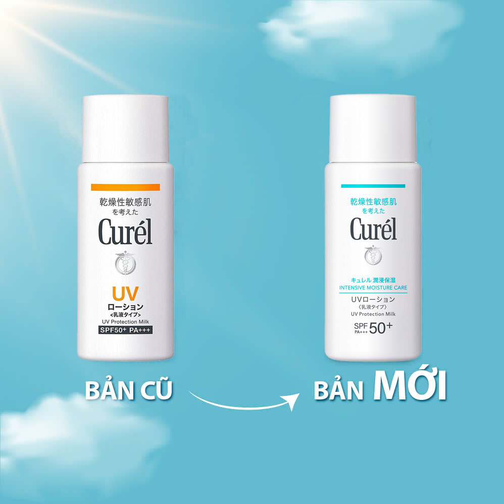 Curel Day Barrier UV Protection Milk SPF50+ PA+++ Face & Body For Dry Sensitive Skin 60ml - 1