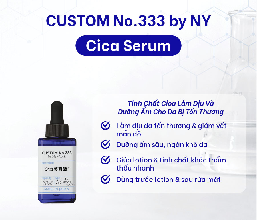 Tinh Chất Custom No.333 by NY Cica Serum 20ml