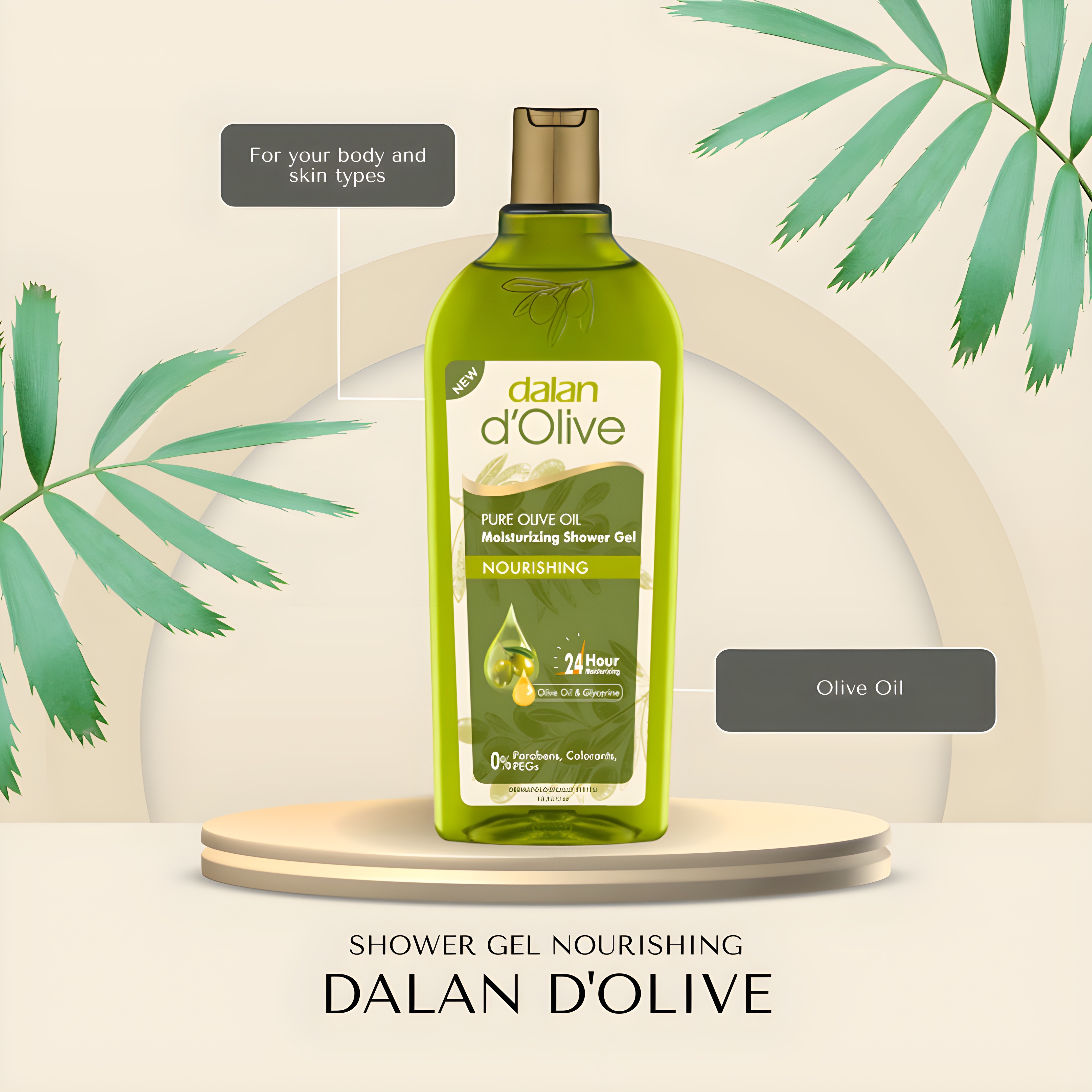 Dalan D'Olive Pure Olive Oil Moisturizing Shower Gel Nourishing 400ml