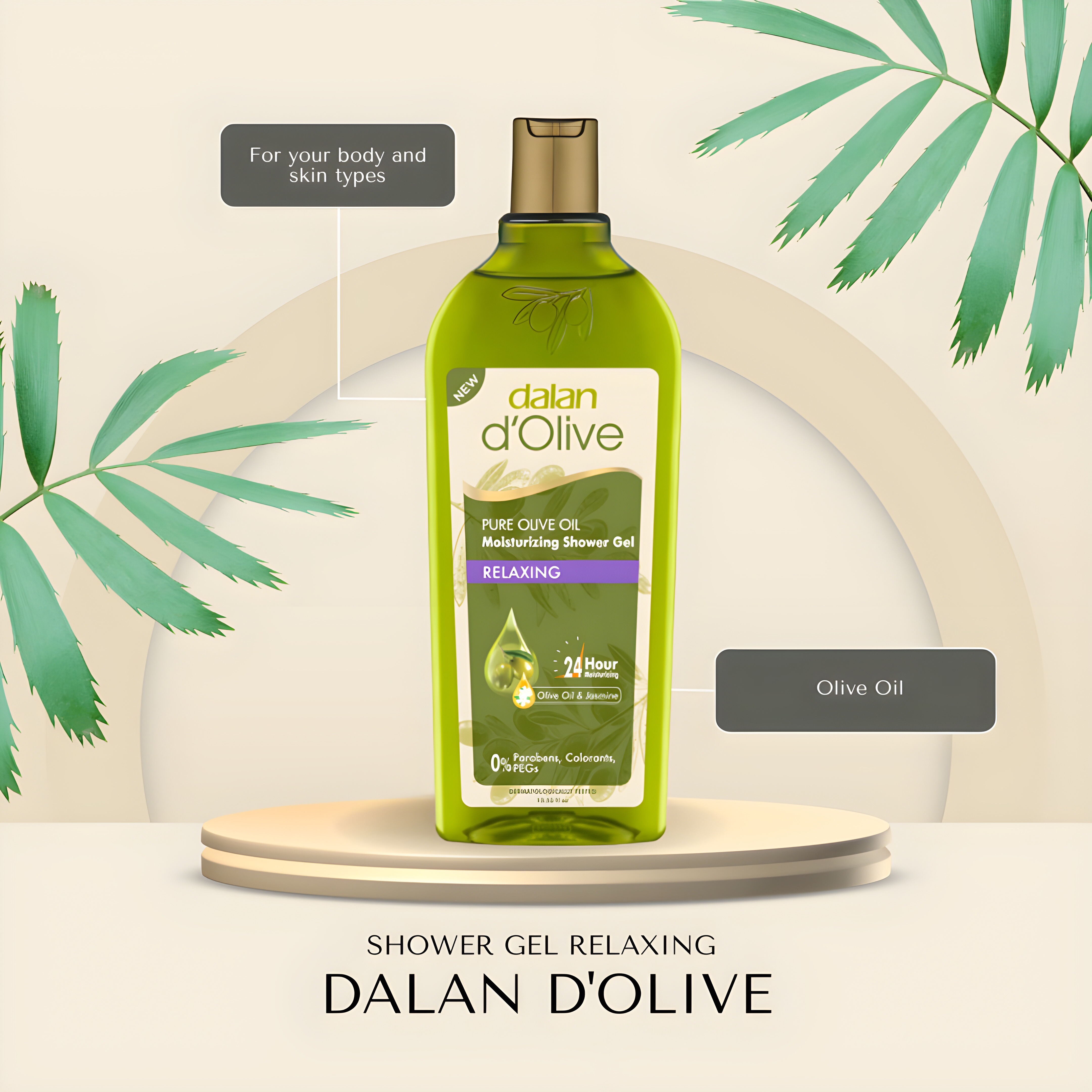 Dalan D'Olive Pure Olive Oil Moisturizing Shower Gel Relaxing 400ml