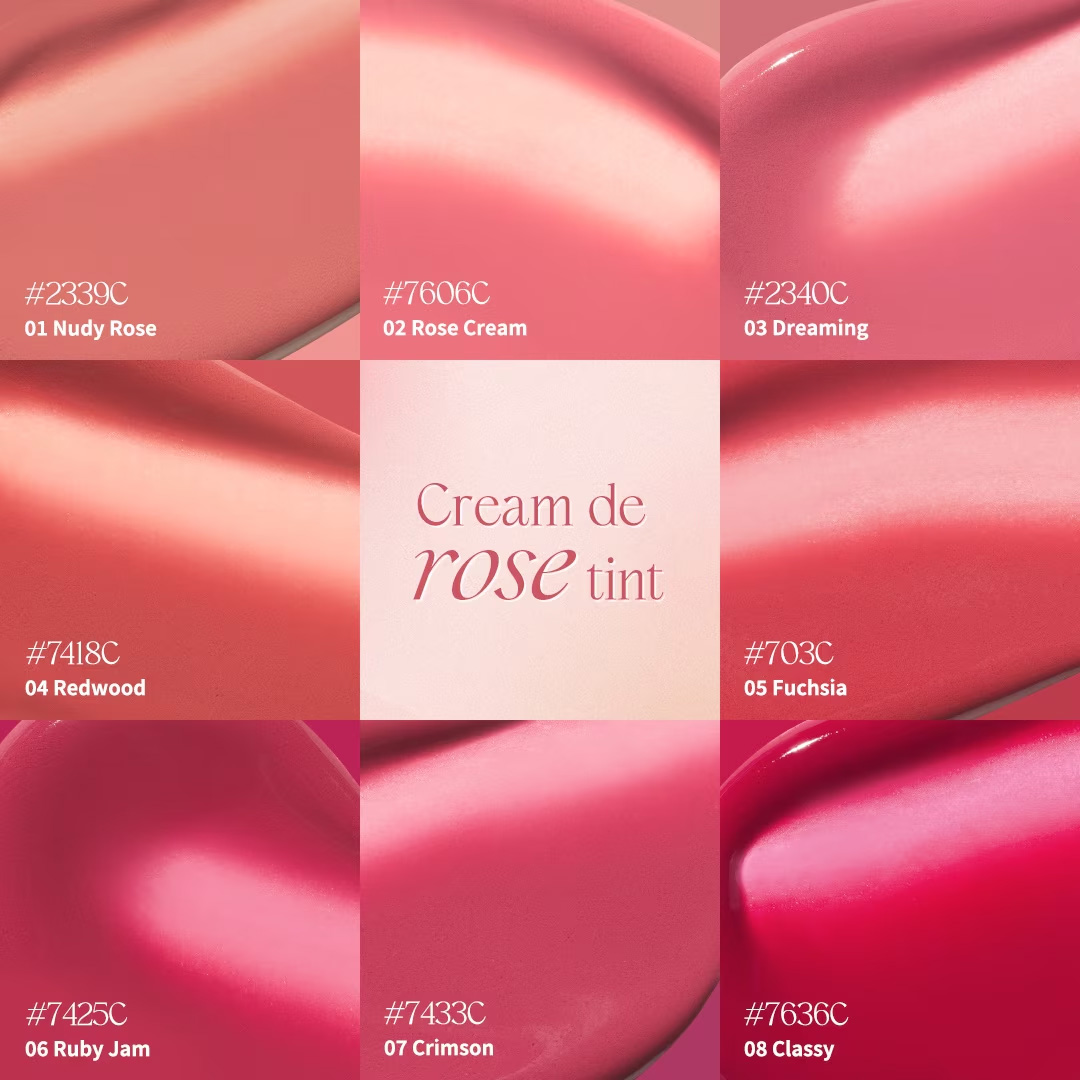 Son Kem Dasique Cream De Rose Tint 3g nhung mịn - lì nhẹ, che khuyết điểm tốt và không khô môi Son Kem Dasique Cream De Rose Tint 3g