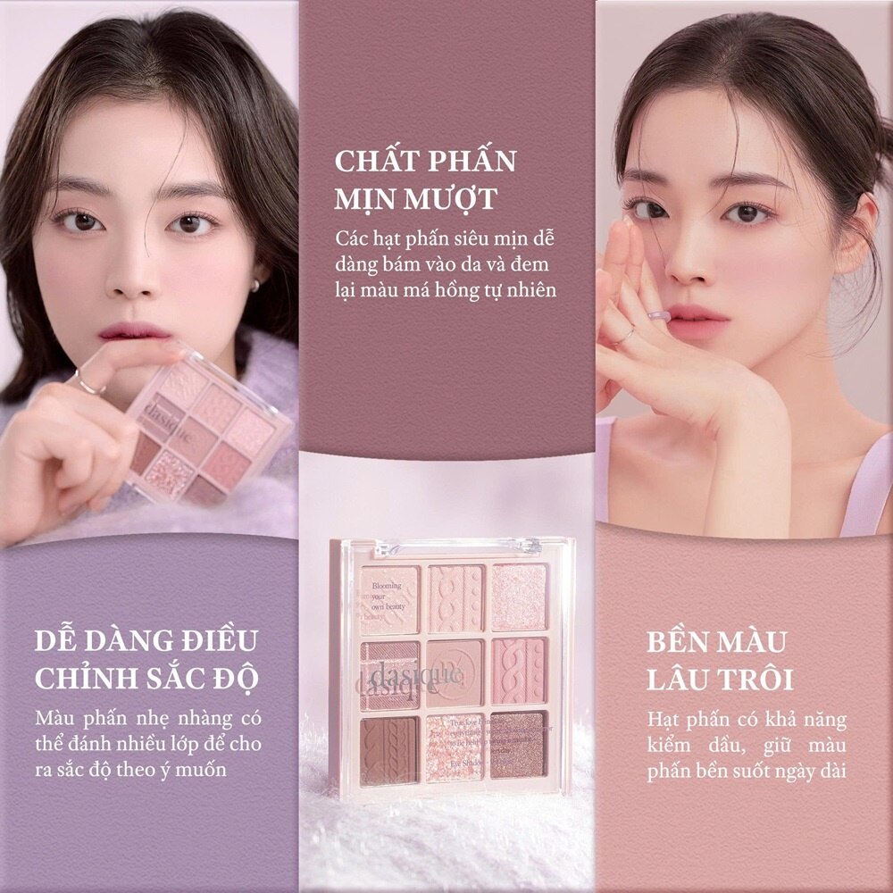 Bảng Phấn Mắt Dasique Shadow Palette 8.6g .#16 Violet Knit - Hình ảnh chính thức