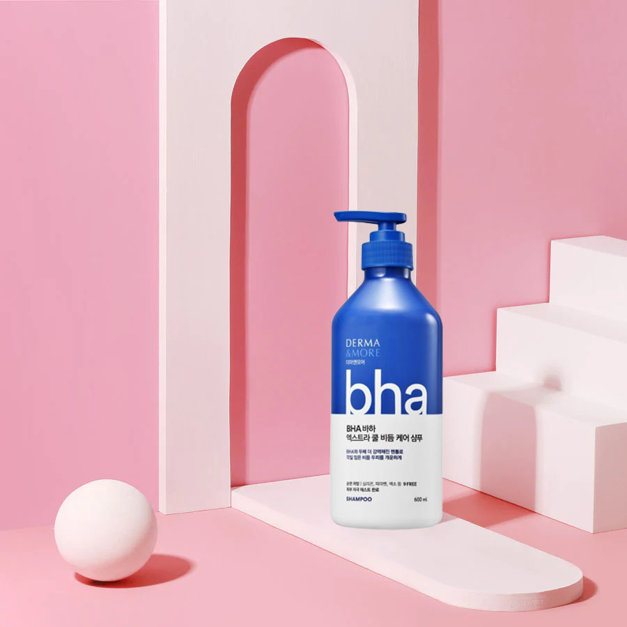 Dầu Gội Ngăn Ngừa Gàu Derma & More BHA Extracool Dandruff Care Shampoo 600ml