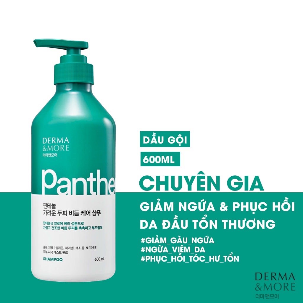 Dầu Gội Chứa Panthenol Derma & More Panthenol Soothing Scalp Care Shampoo 600ml