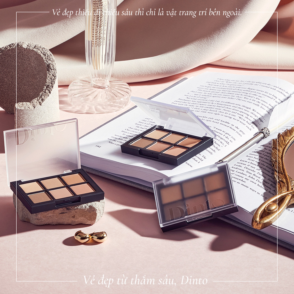 Phấn Mắt Dinto Blur-Finish Shadow 10g là phấn mắt 6 ô, lấy ý tưởng từ các nữ văn hào người Anh ở nhiều thời kỳ - 1