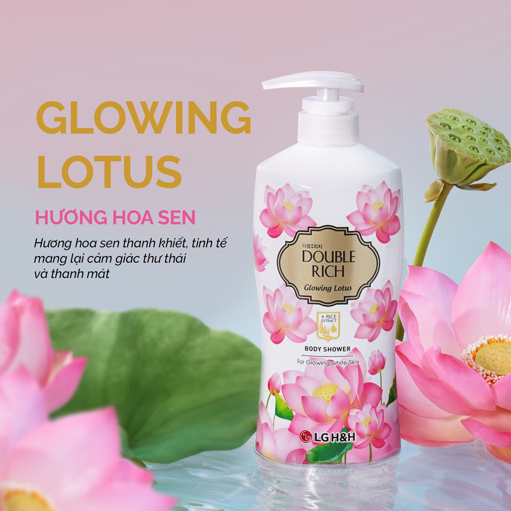 Sữa Tắm Double Rich Glowing Lotus Chiết Xuất Hoa Sen & Tinh Chất Gạo - 1