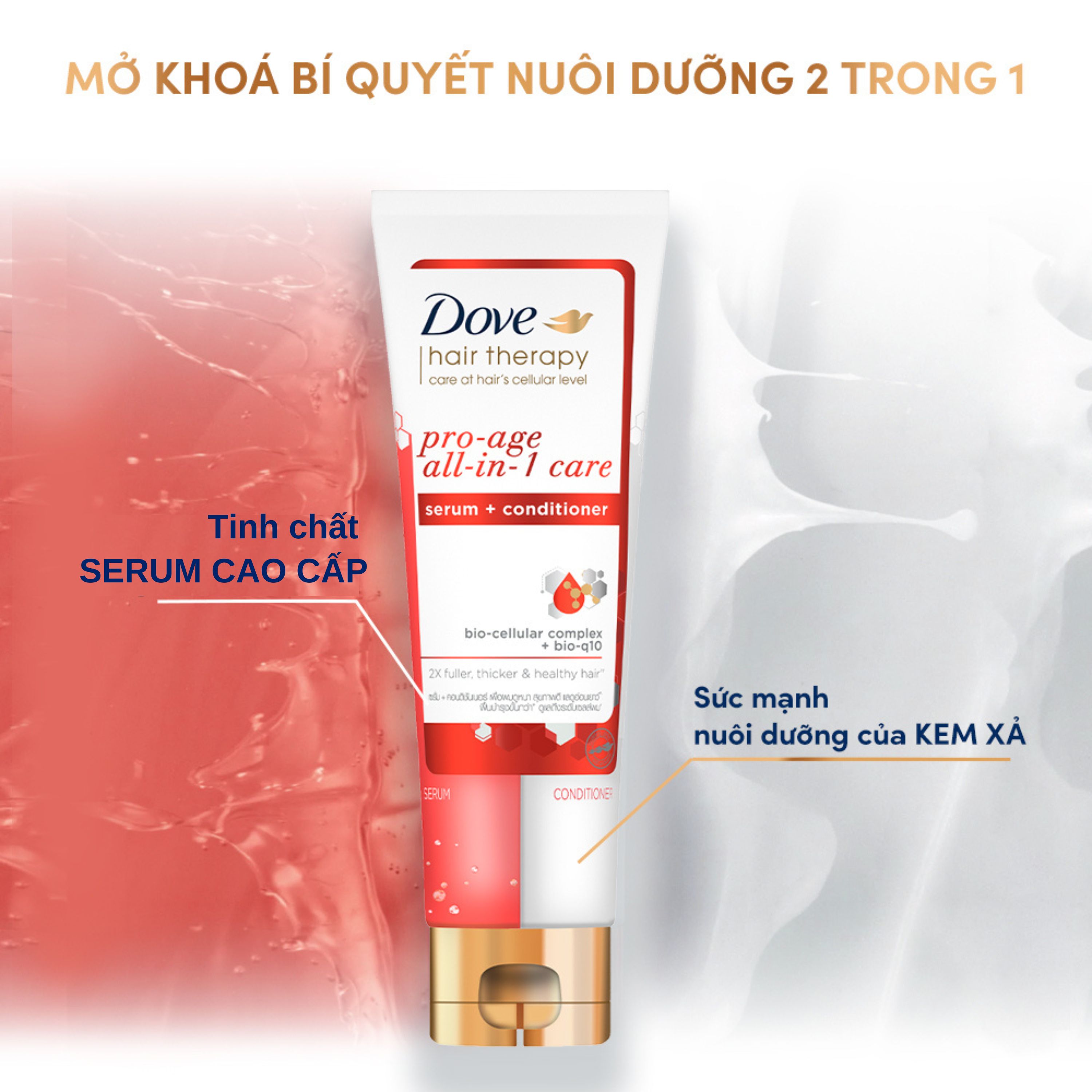 Dove Hair Therapy Pro-Age All-in-1 Care Serum + Conditioner 230ml