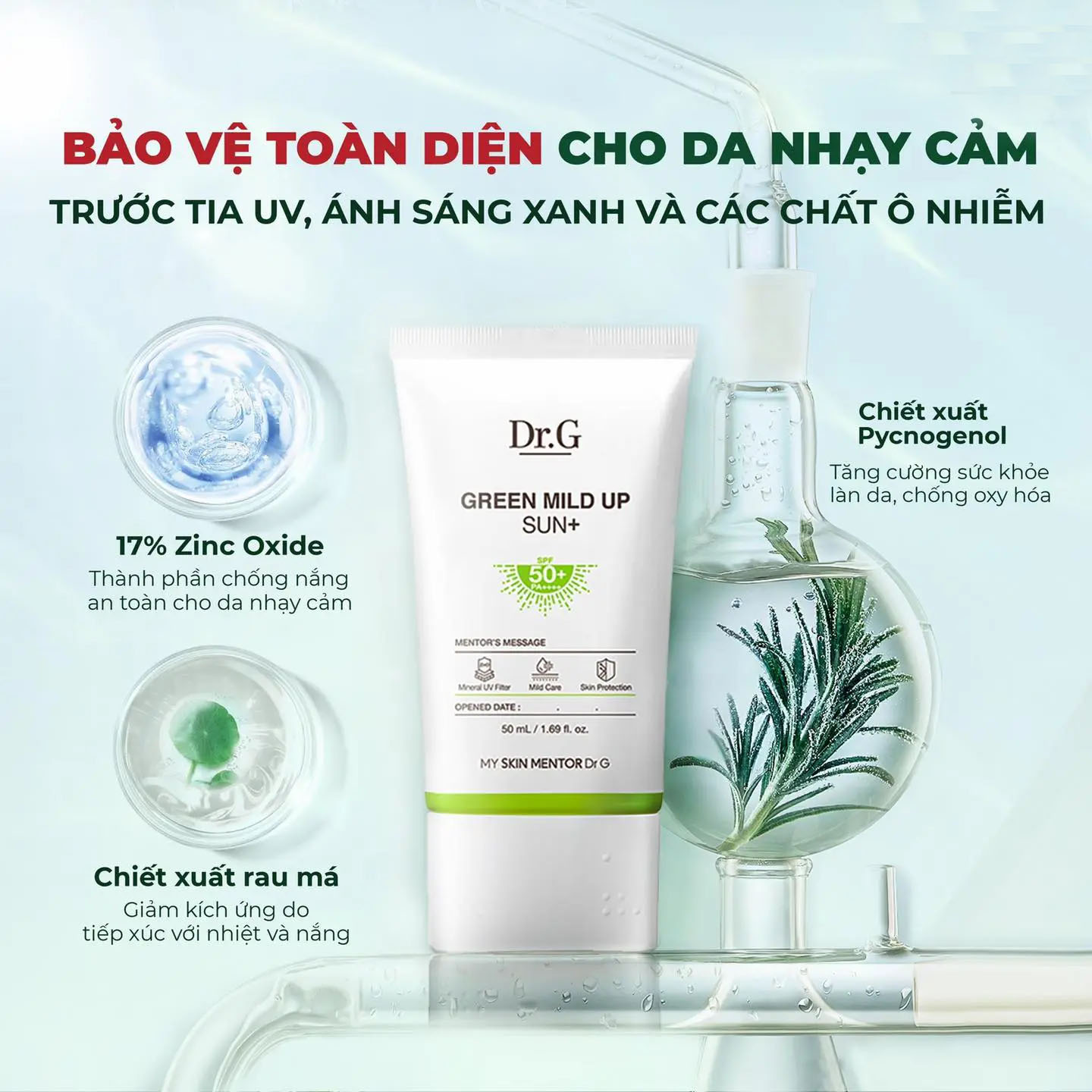 Dr.G Green Mild Up Sun+ SPF50+ PA++++ 50ml