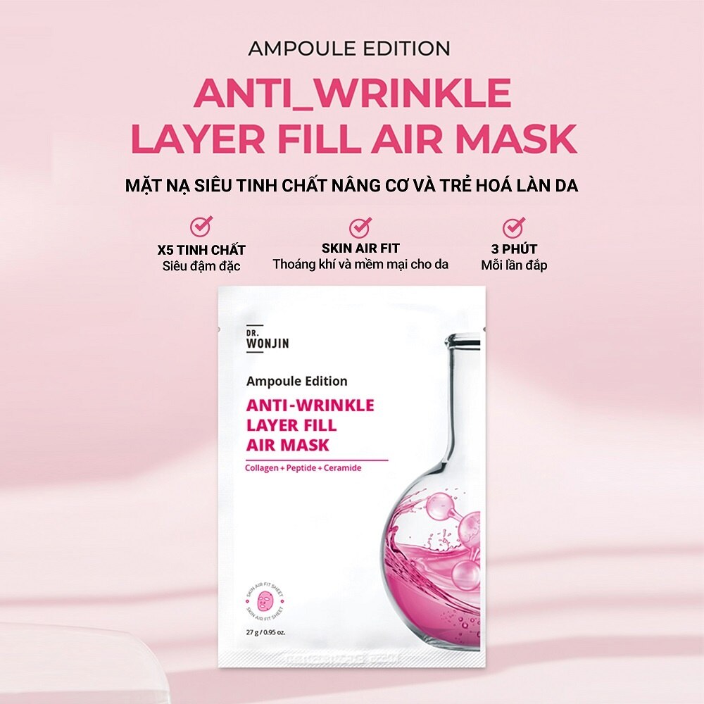 Mặt Nạ Dr.Wonjin Ampoule Edition Anti-wrinkle Layer Fill Air Mask Nâng Cơ Và Trẻ Hóa Da 27g