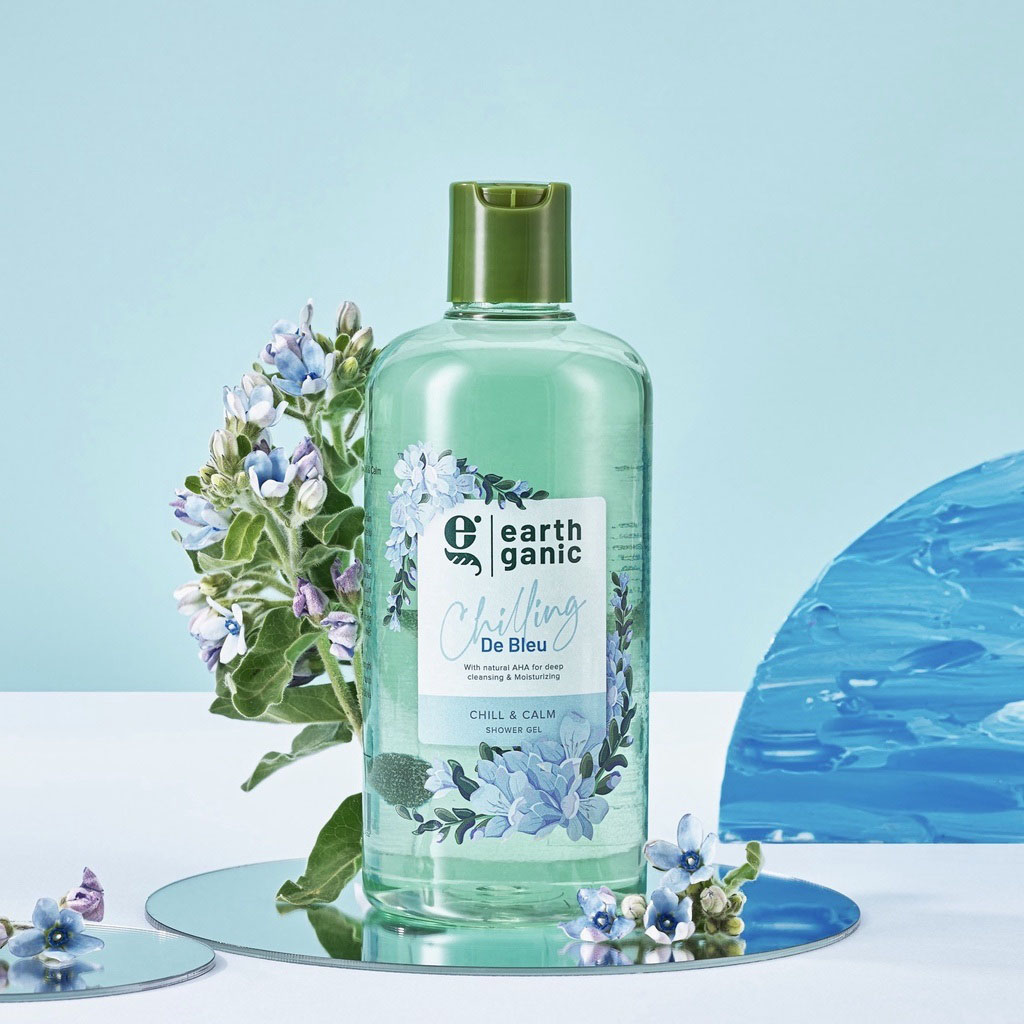 Earthganic Chill & Calm Shower Gel De Bleu