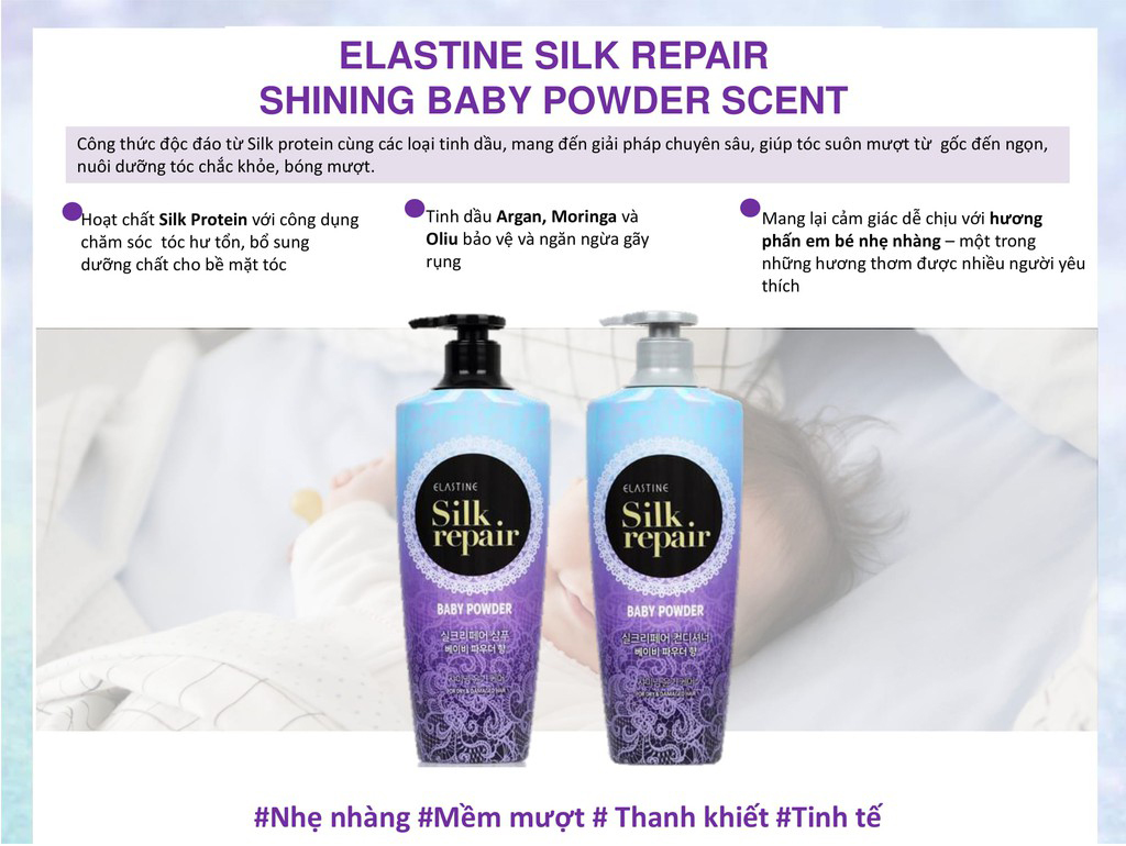 Elastine Silk Repair Perfect Baby Powder Shampoo